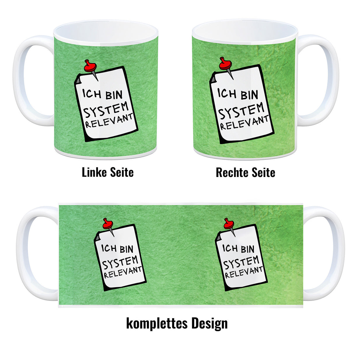 Kaffeebecher mit Spruch - Ich bin systemrelevant Arbeit Lustig Virus Krise