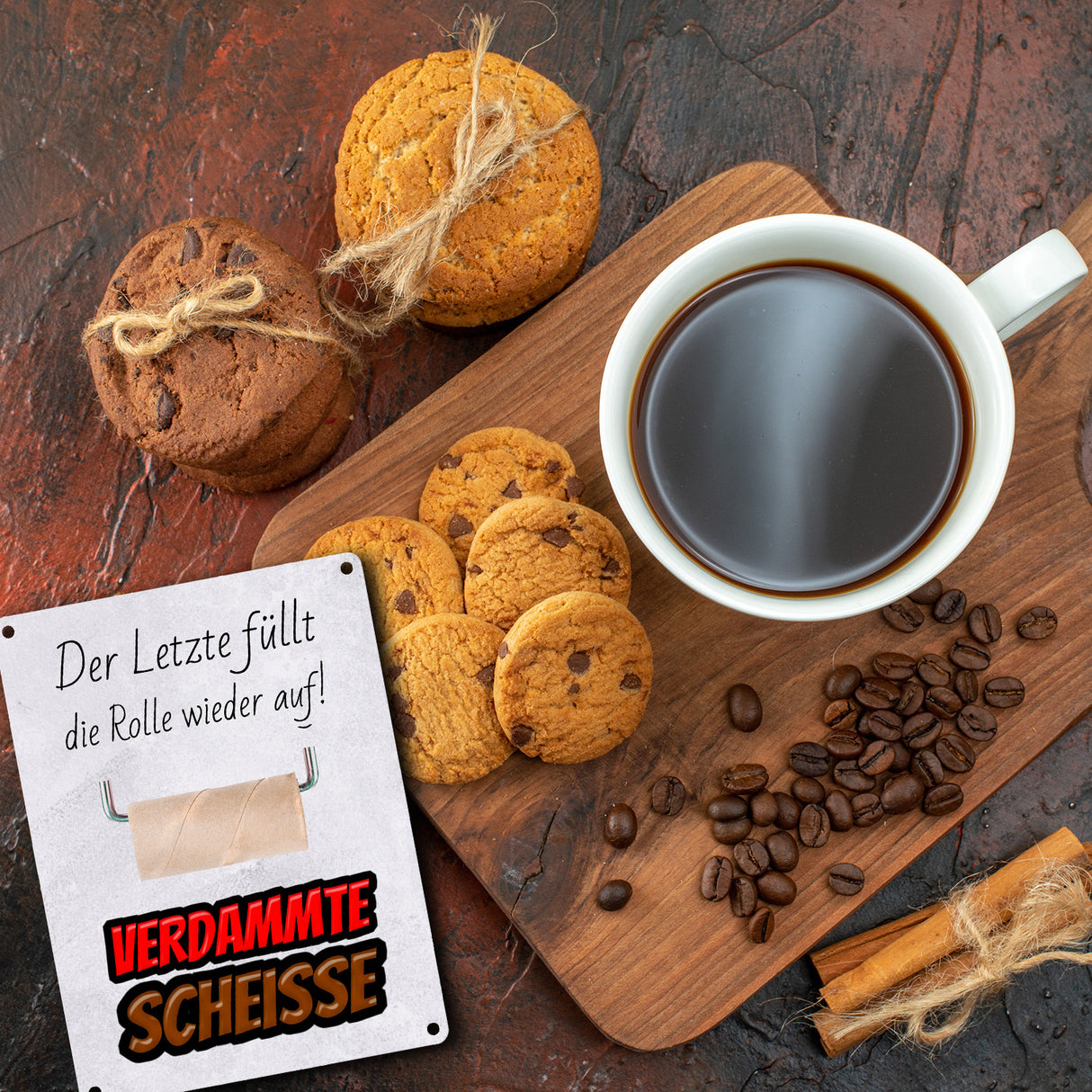 Klorolle auffüllen Toilettenregel Metallschild - Gehört in jedes WC