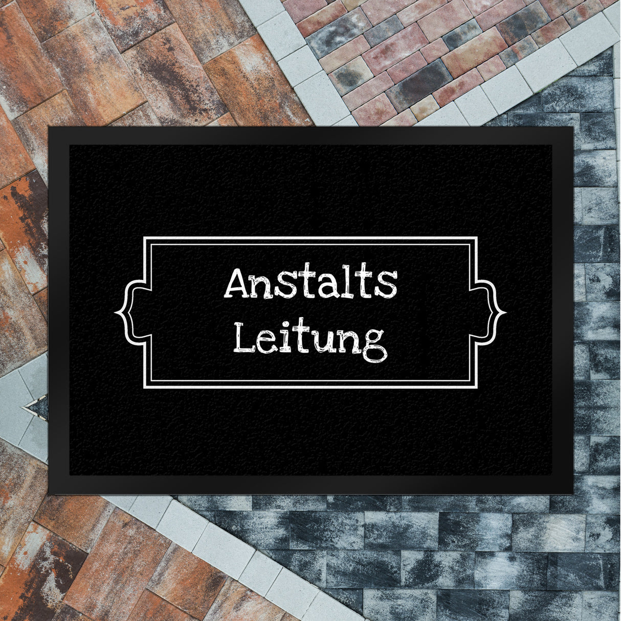 Anstalts-Leitung Fußmatte mit 35x50 cm -weiß