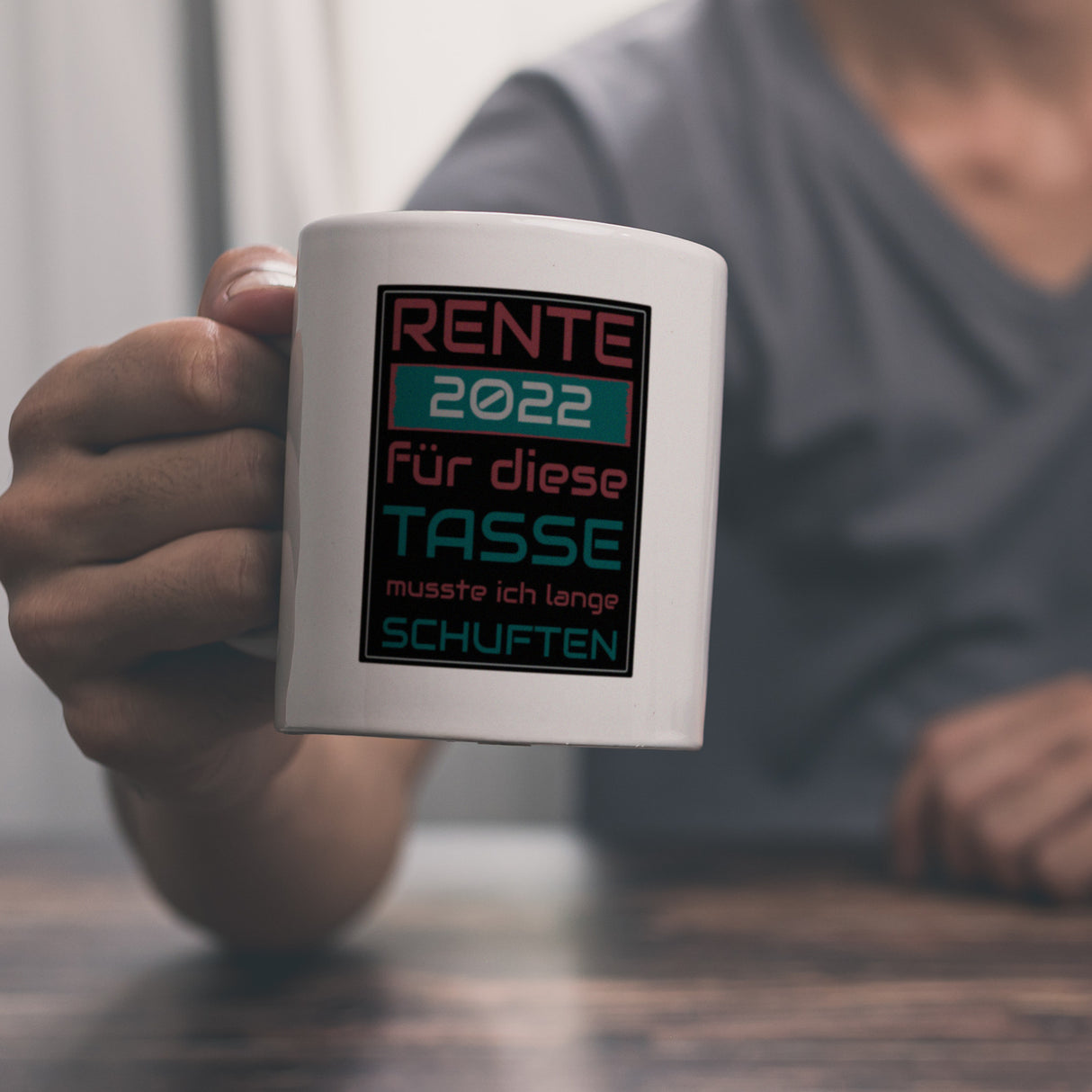 Rente 2022 Kaffeebecher - dafür musste ich lange arbeiten - Vintage Tasse bedruckt