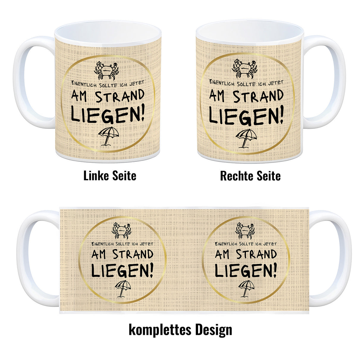 Eigentlich sollte ich jetzt am Strand liegen Kaffeebecher