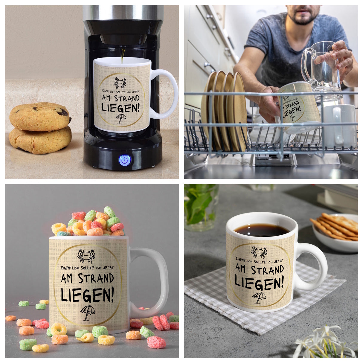Eigentlich sollte ich jetzt am Strand liegen Kaffeebecher