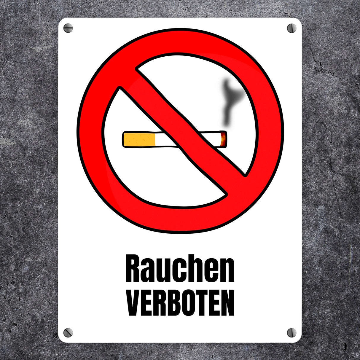 Rauchen verboten Verbotsschild im Comic-Stil