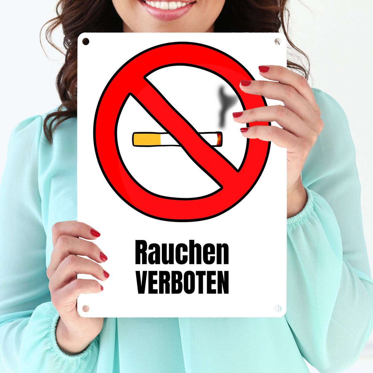 Rauchen verboten Verbotsschild im Comic-Stil