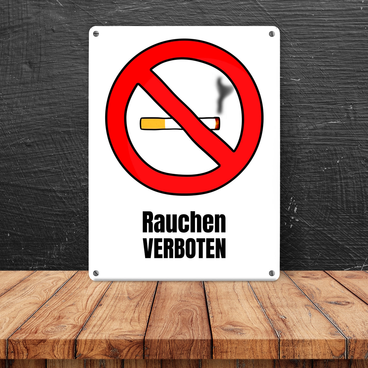 Rauchen verboten Verbotsschild im Comic-Stil