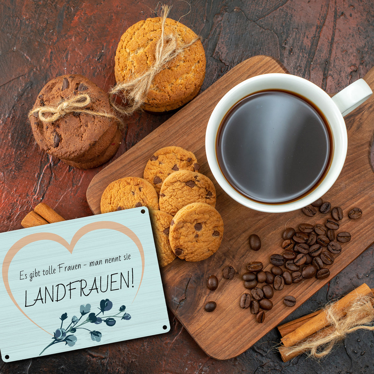 Metallschild in 15x20 cm mit Spruch: Es gibt tolle Frauen: Man nennt sie Landfrauen!