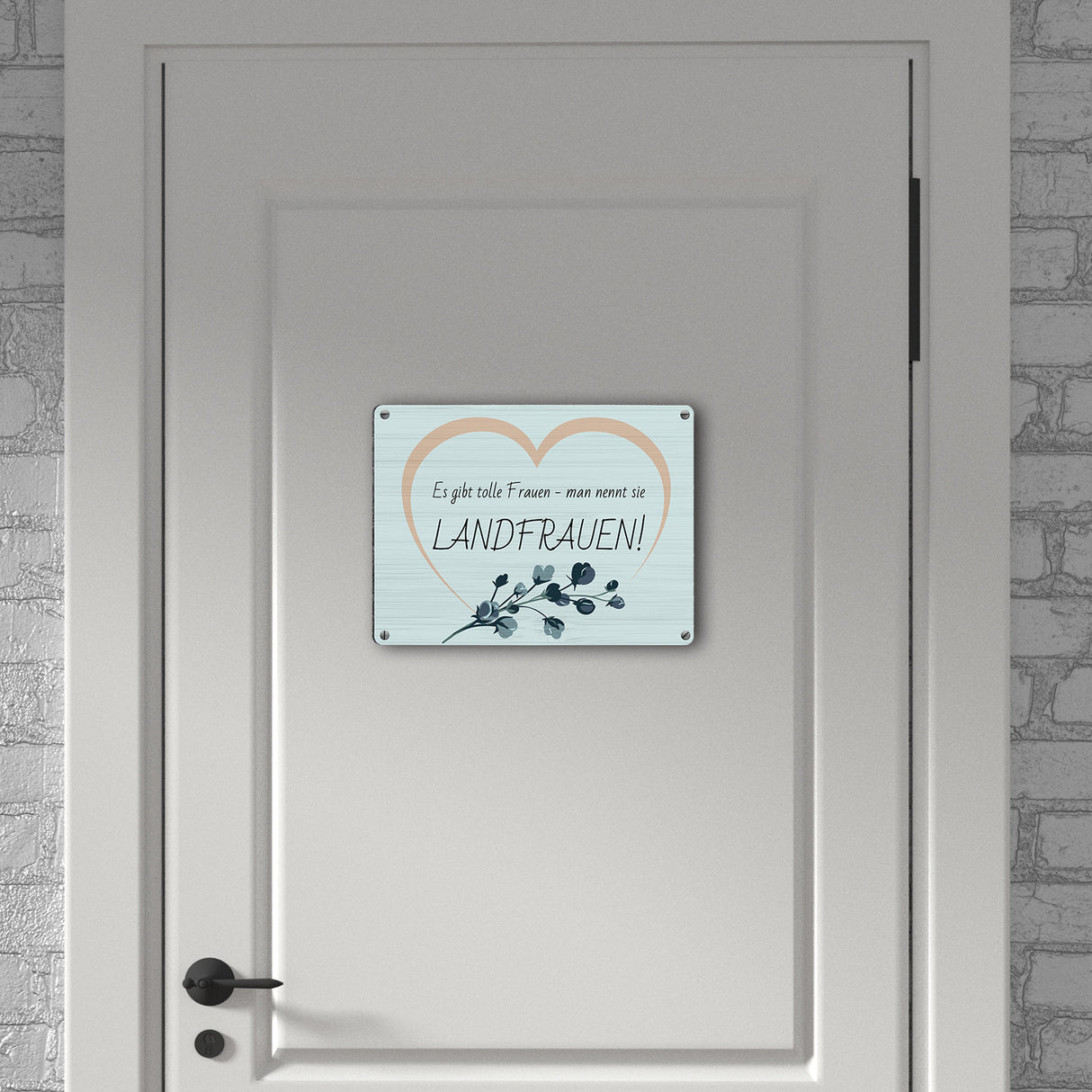 Metallschild in 15x20 cm mit Spruch: Es gibt tolle Frauen: Man nennt sie Landfrauen!