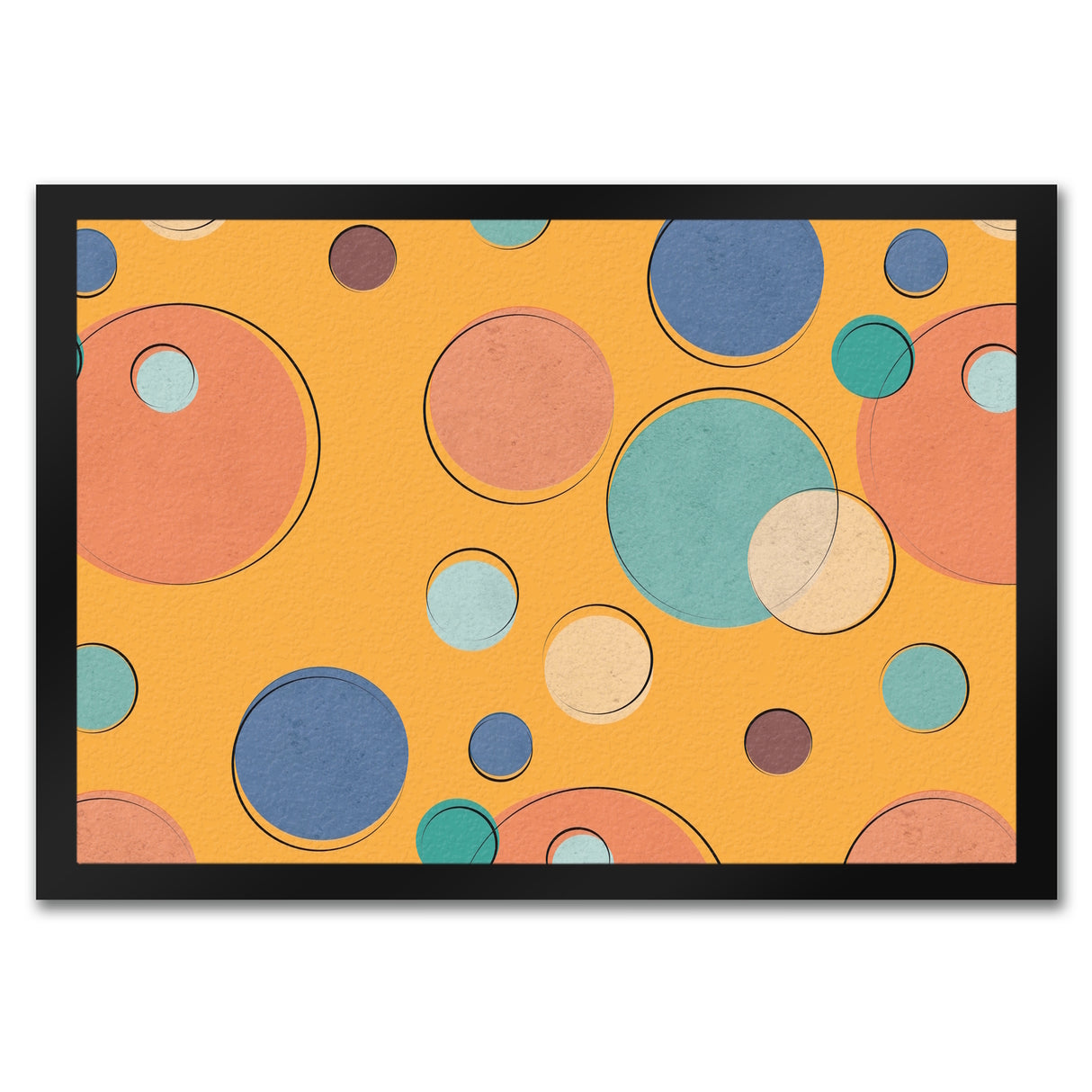 Bunte Kreise Design Fußmatte mit schönem buntem Muster