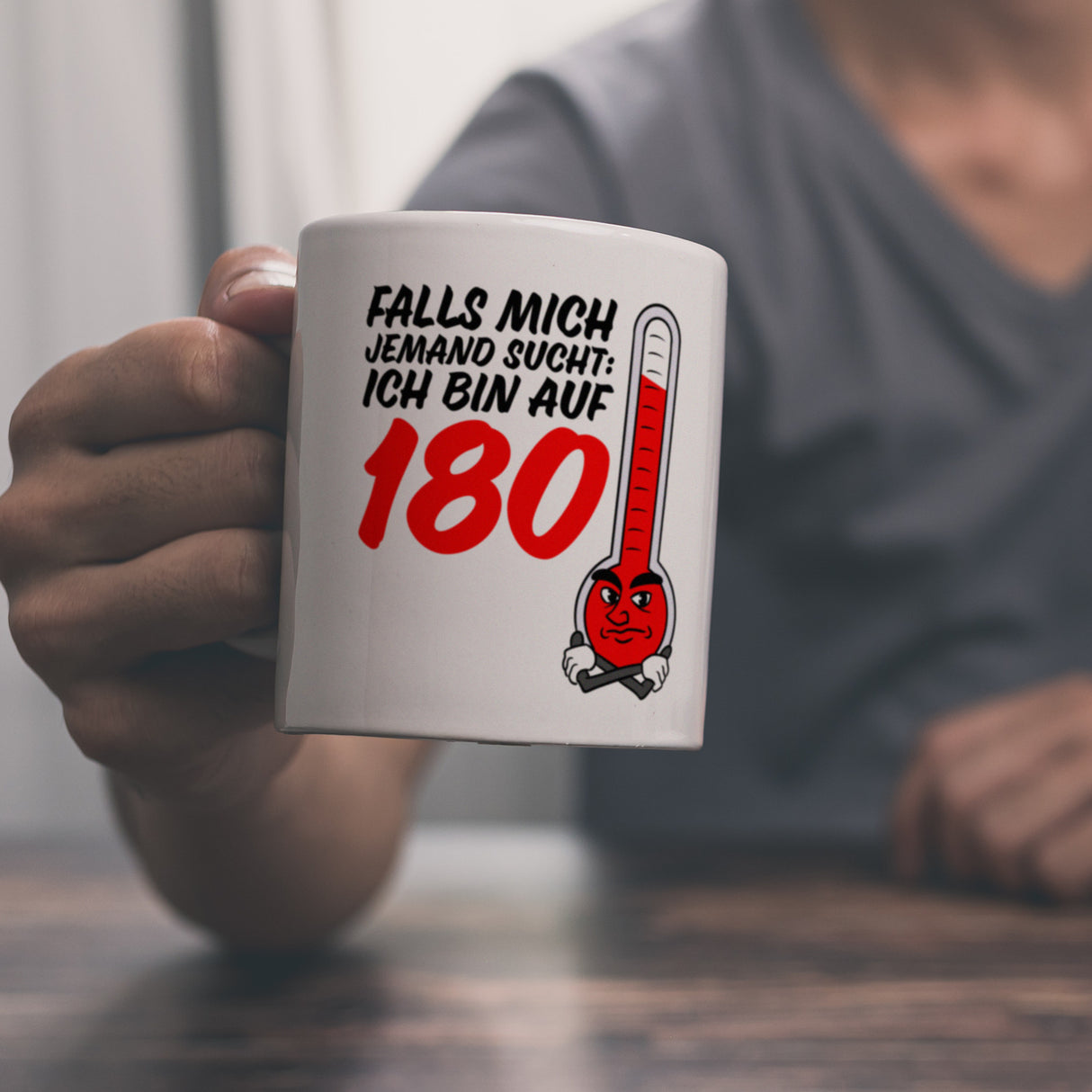 Falls mich jemand sucht: Ich bin auf 180 Kaffeebecher mit lustigem Spruch und Cartoon