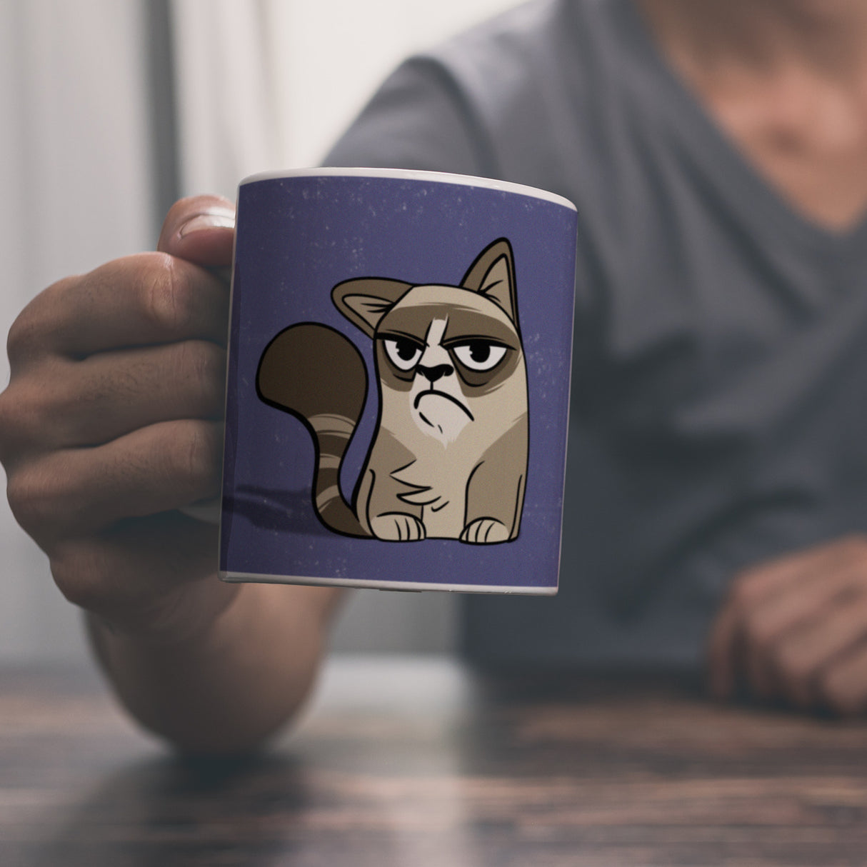Heute hab ich gar keinen Bock Kaffeebecher mit der lustigen grummeligen Katze