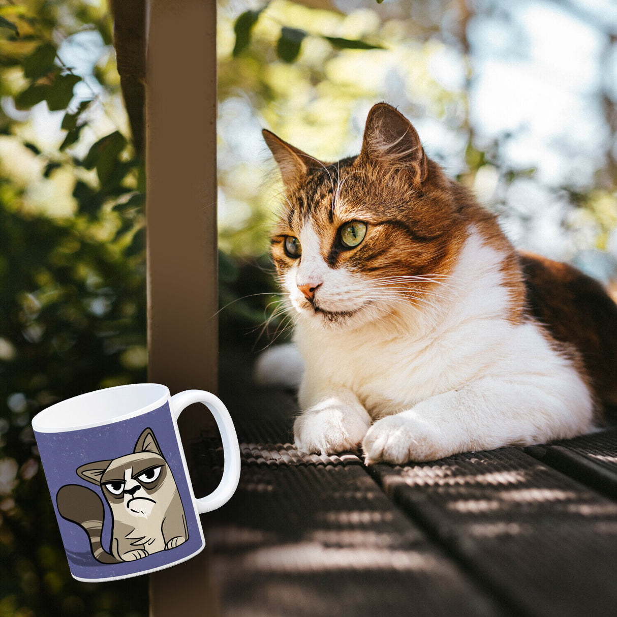 Heute hab ich gar keinen Bock Kaffeebecher mit der lustigen grummeligen Katze