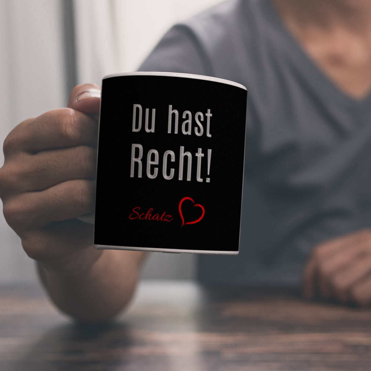 Du hast Recht! Schatz mit Herz Kaffeebecher