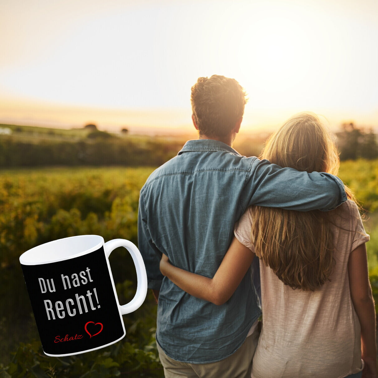 Du hast Recht! Schatz mit Herz Kaffeebecher