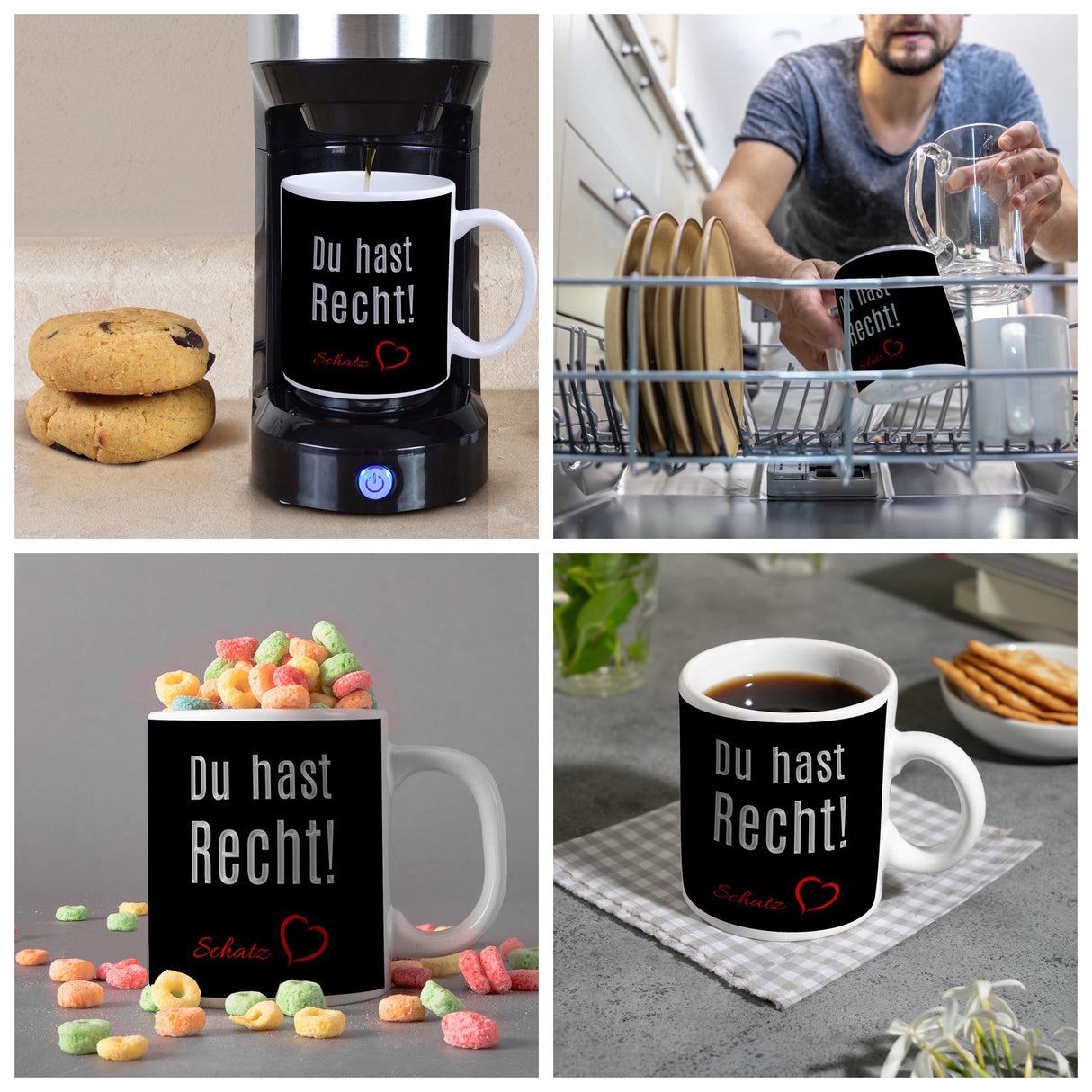 Du hast Recht! Schatz mit Herz Kaffeebecher