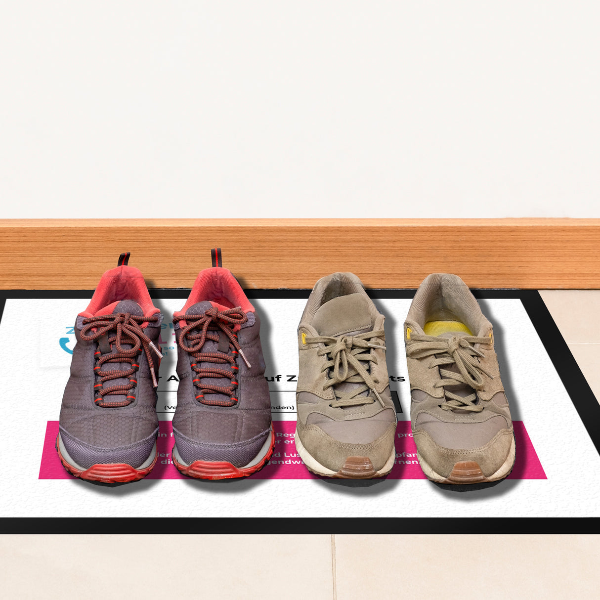 Anmeldung zur Impfung Satire Fußmatte in 35x50 cm