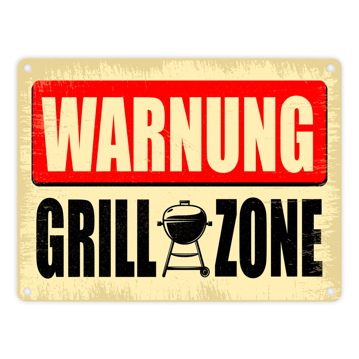 Warnschild Grillzone Jetzt kaufen und dein Haus ausschildern