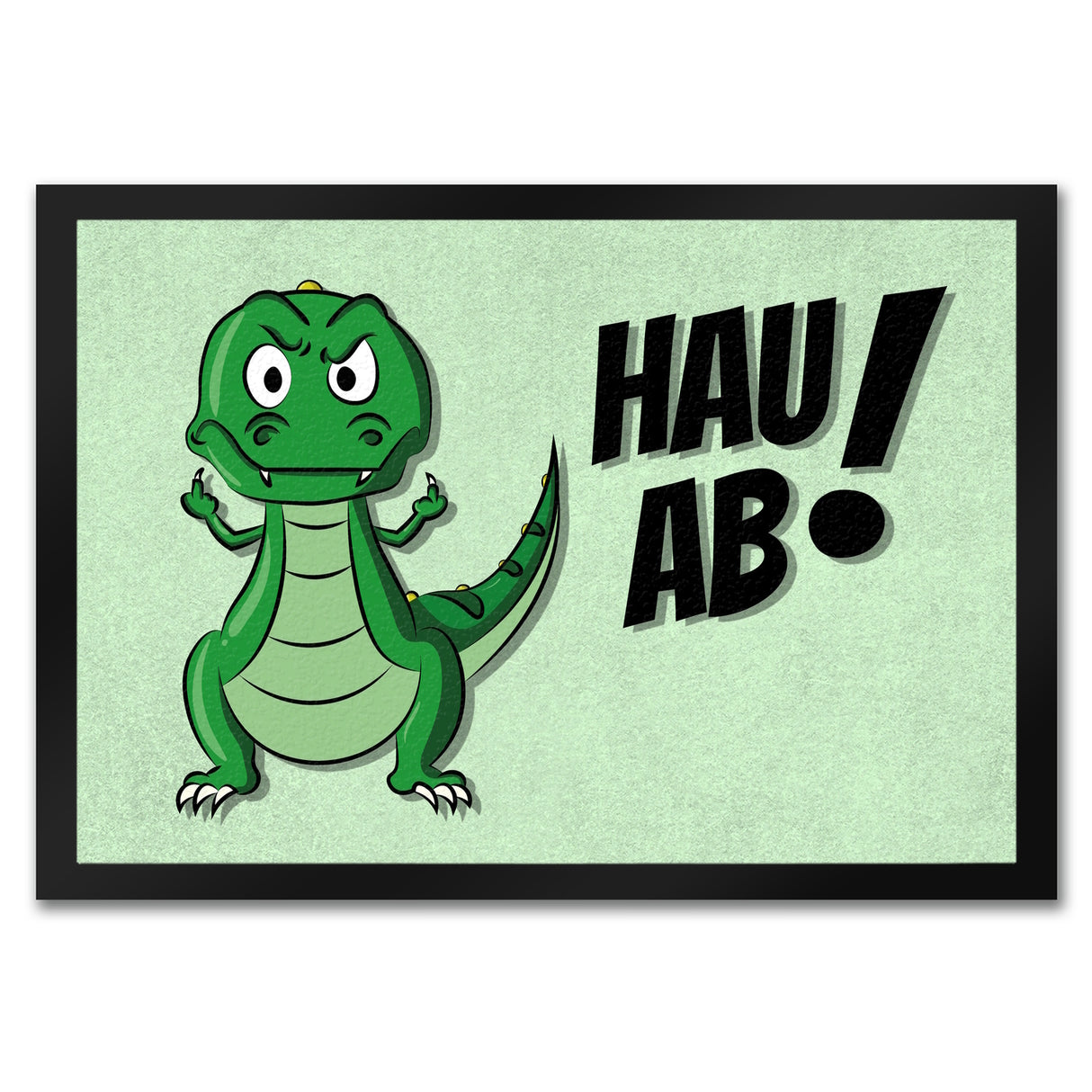 Hau ab! Fußmatte mit T-Rex Motiv