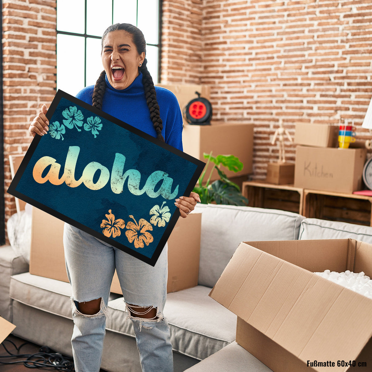 Aloha - Fußmatte im Hawaiilook