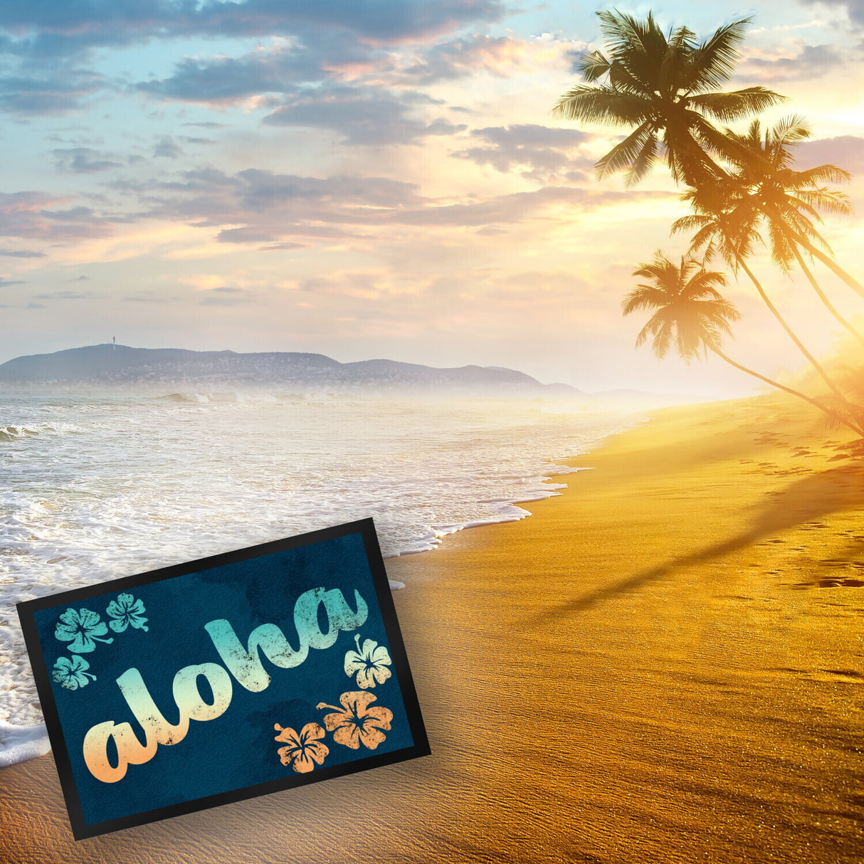 Aloha - Fußmatte im Hawaiilook
