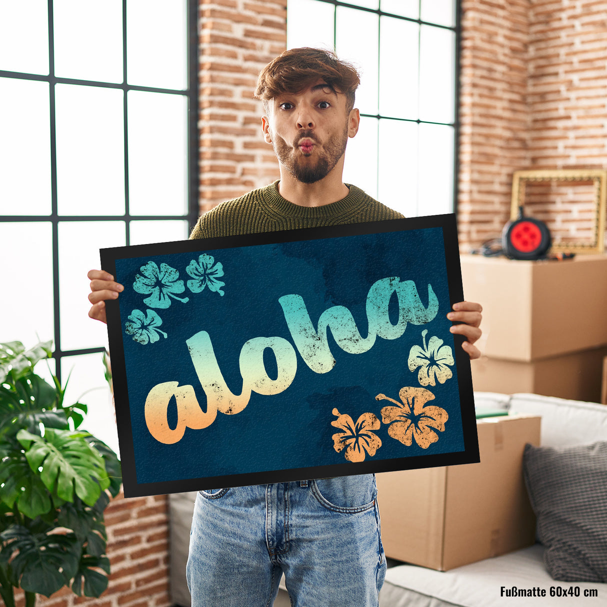 Aloha - Fußmatte im Hawaiilook
