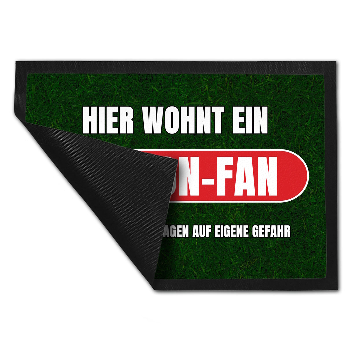 Hier wohnt ein London-Fan Fußmatte in 35x50 cm mit Rasenmotiv