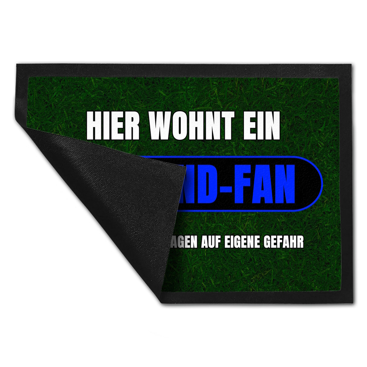 Hier wohnt ein Mailand-Fan Fußmatte in 35x50 cm mit Rasenmotiv