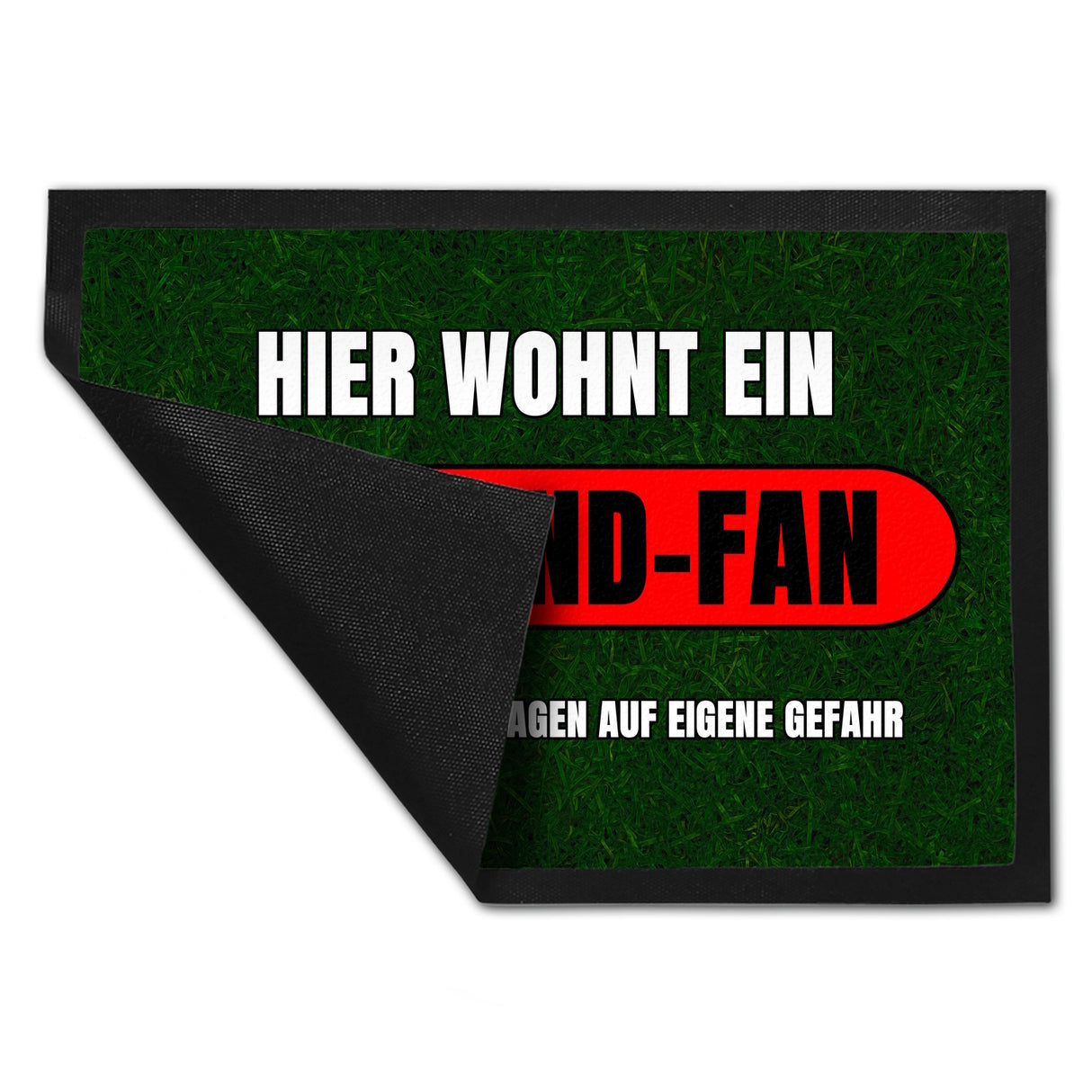 Hier wohnt ein Mailand-Fan Fußmatte in 35x50 cm mit Rasenmotiv