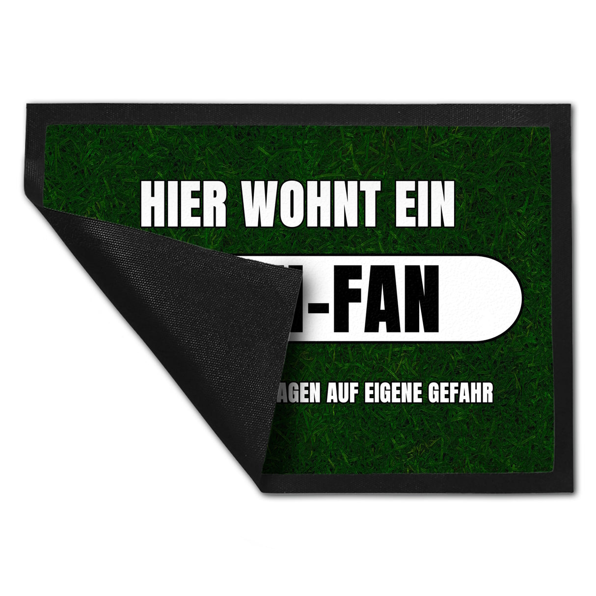 Hier wohnt ein Turin-Fan Fußmatte in 35x50 cm mit Rasenmotiv