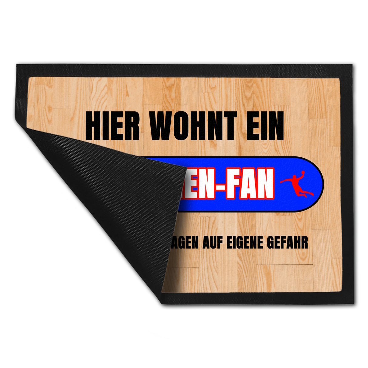 Hier wohnt ein Balingen-Fan Fußmatte in 35x50 cm mit Turnhallenboden Motiv