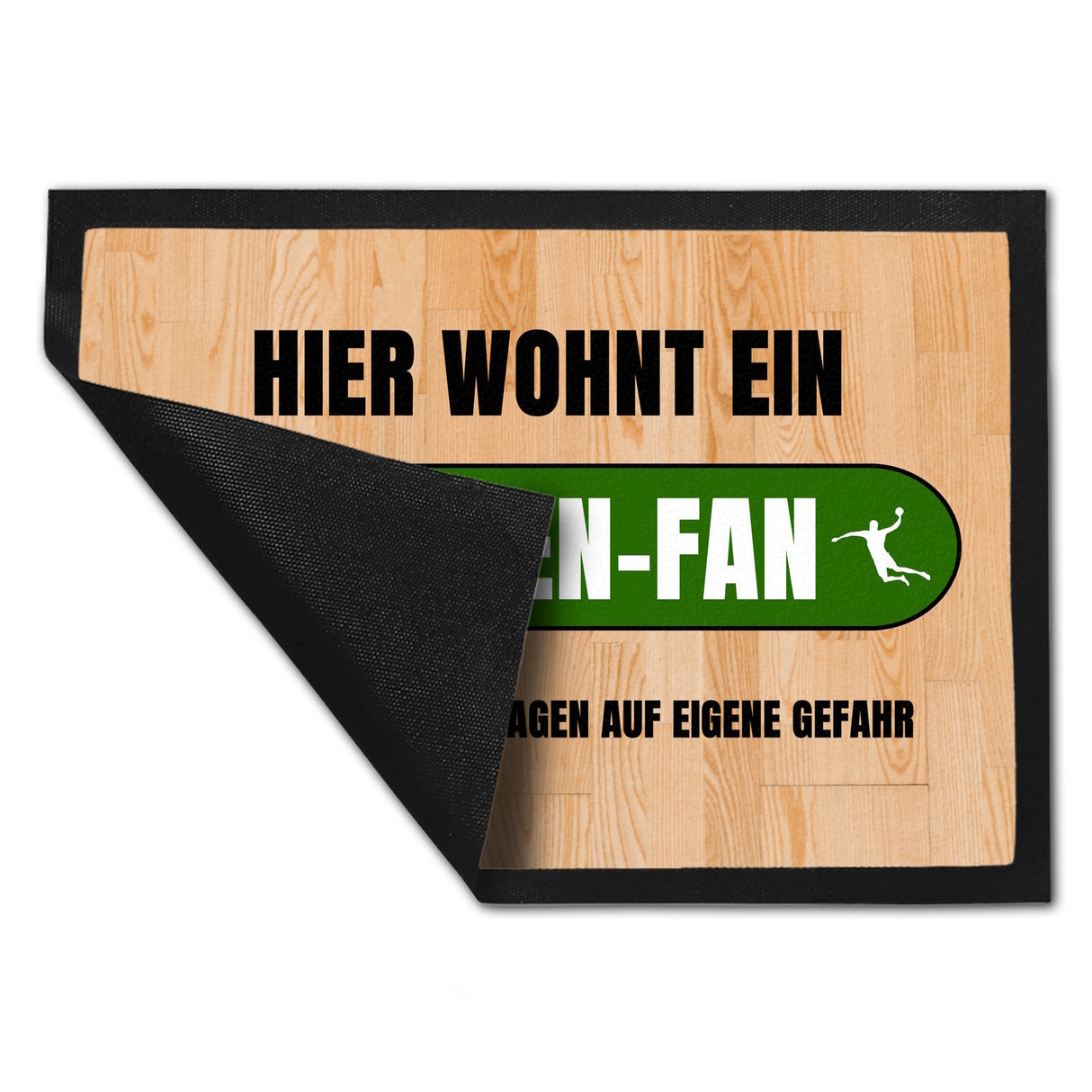 Hier wohnt ein Minden-Fan Fußmatte in 35x50 cm mit Turnhallenboden Motiv