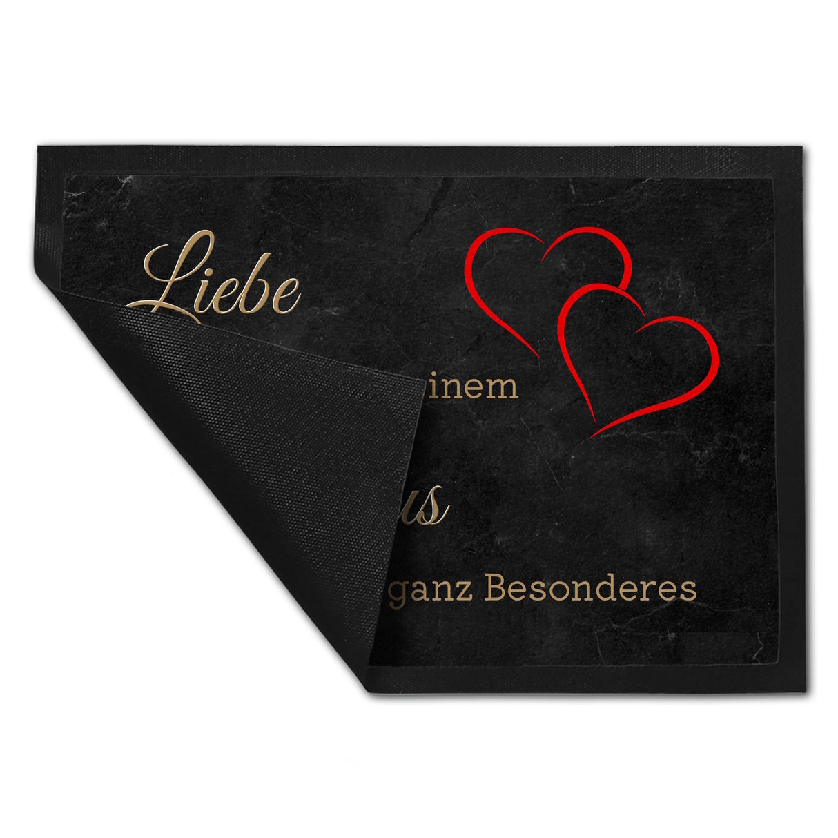 Liebe macht aus einem Haus etwas ganz Besonderes Fußmatte in 35x50 cm mit Herz