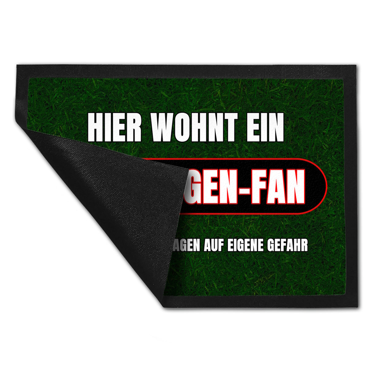 Hier wohnt ein Reutlingen-Fan Fußmatte in 35x50 cm mit Rasenmotiv