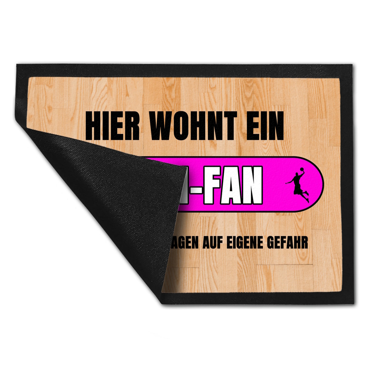 Hier wohnt ein Bonn-Fan Fußmatte in 35x50 cm mit Turnhallenboden Motiv