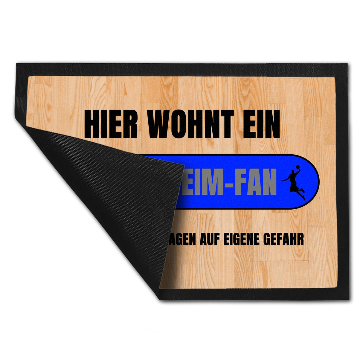 Hier wohnt ein Crailsheim-Fan Fußmatte in 35x50 cm mit Turnhallenboden Motiv