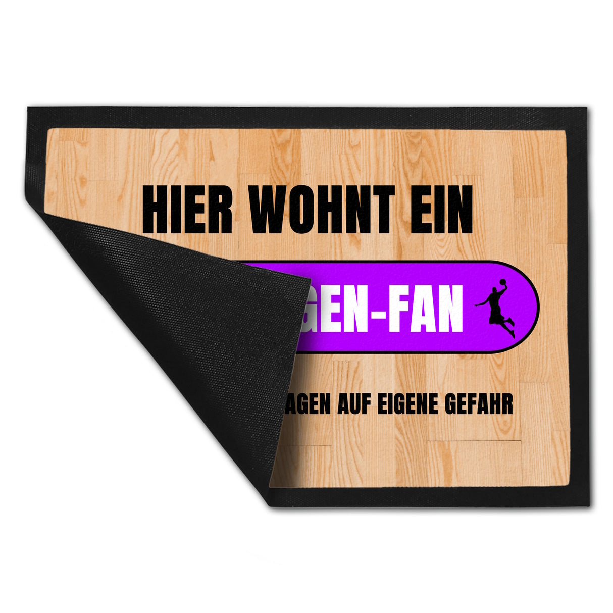 Hier wohnt ein Göttingen-Fan Fußmatte in 35x50 cm mit Turnhallenboden Motiv