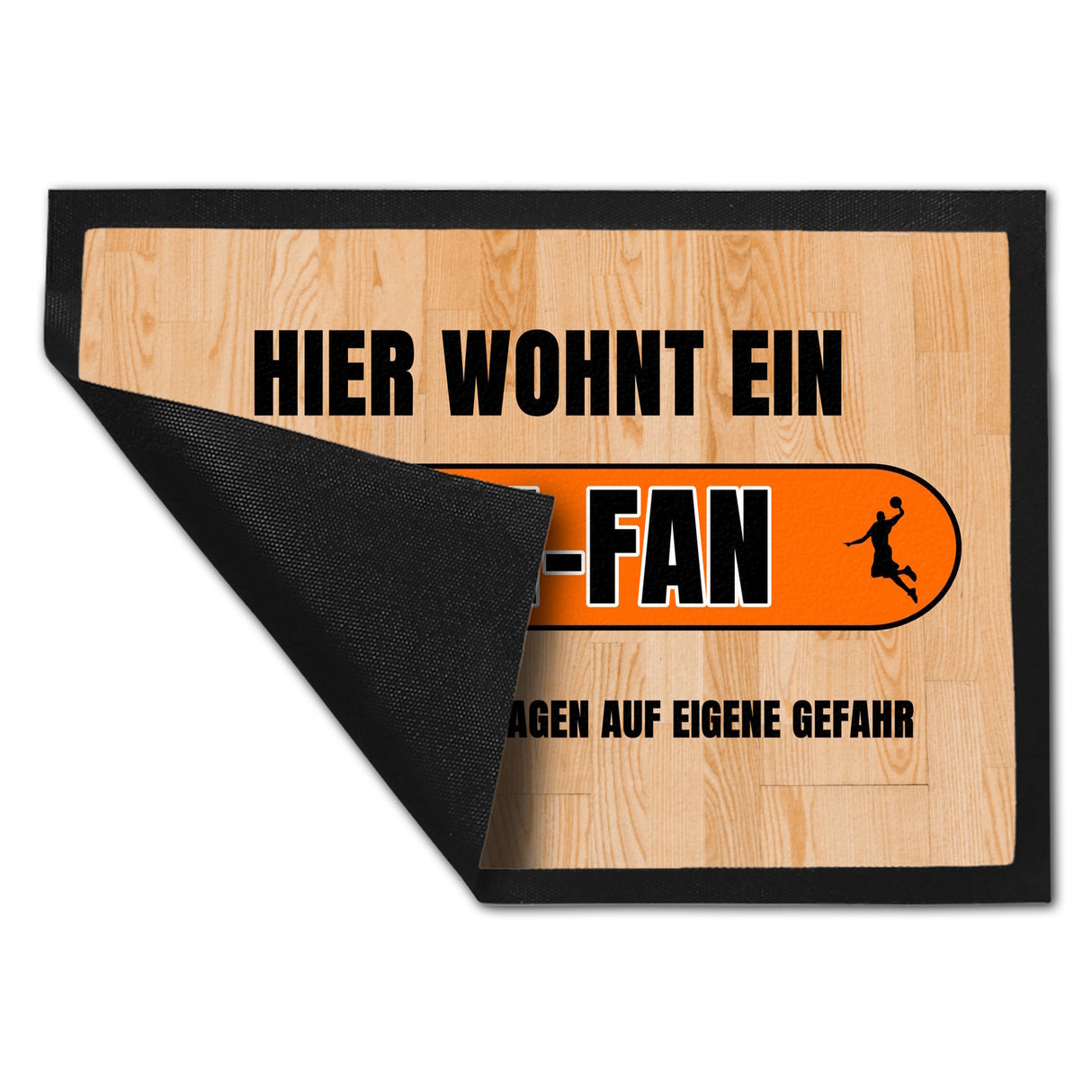 Hier wohnt ein Ulm-Fan Fußmatte in 35x50 cm mit Turnhallenboden Motiv