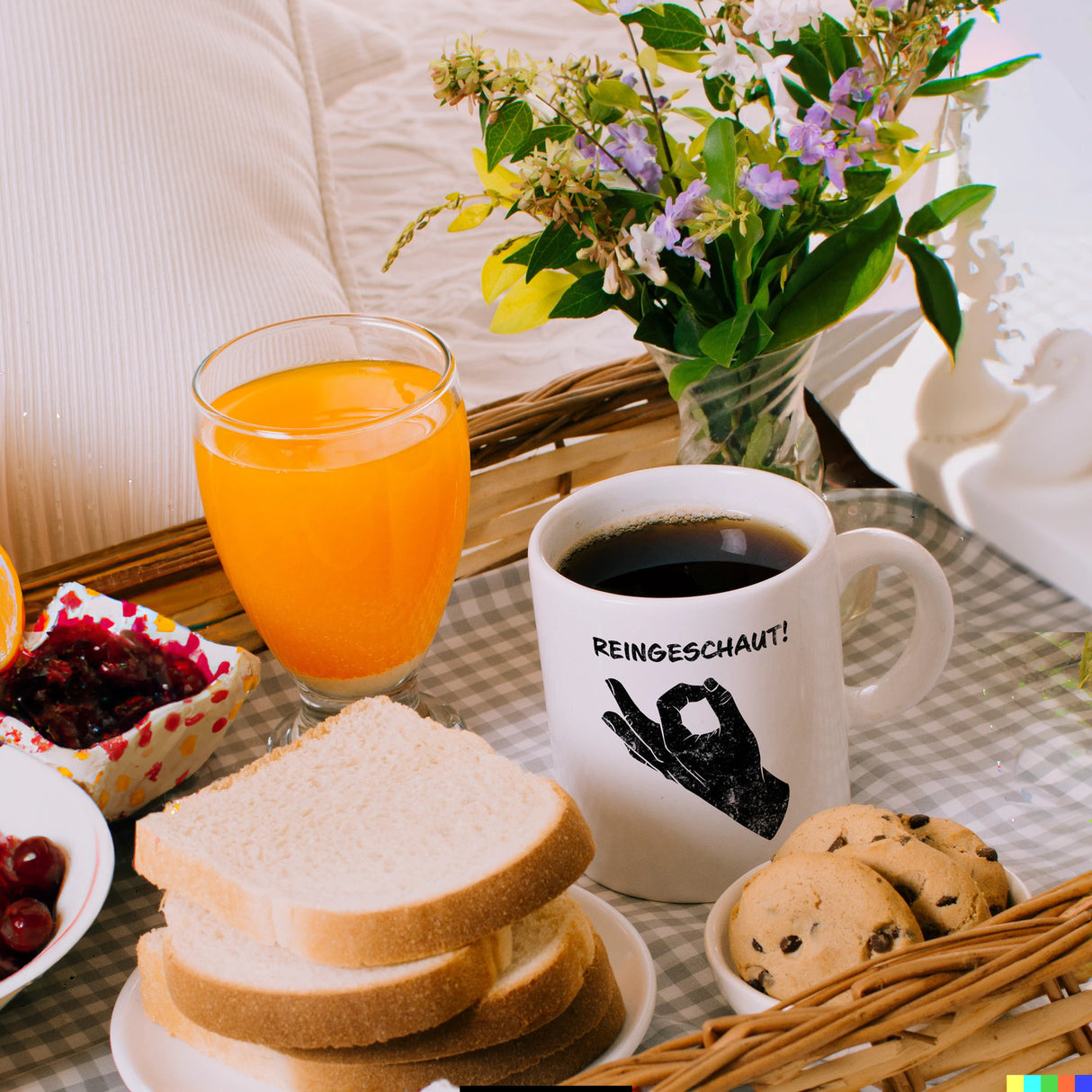 Reingeschaut! Kaffeebecher mit lustigem Streich