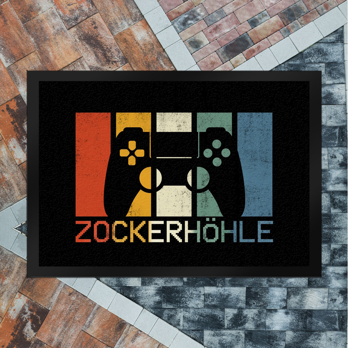 Zockerhöhle Fußmatte im coolen Retro Design