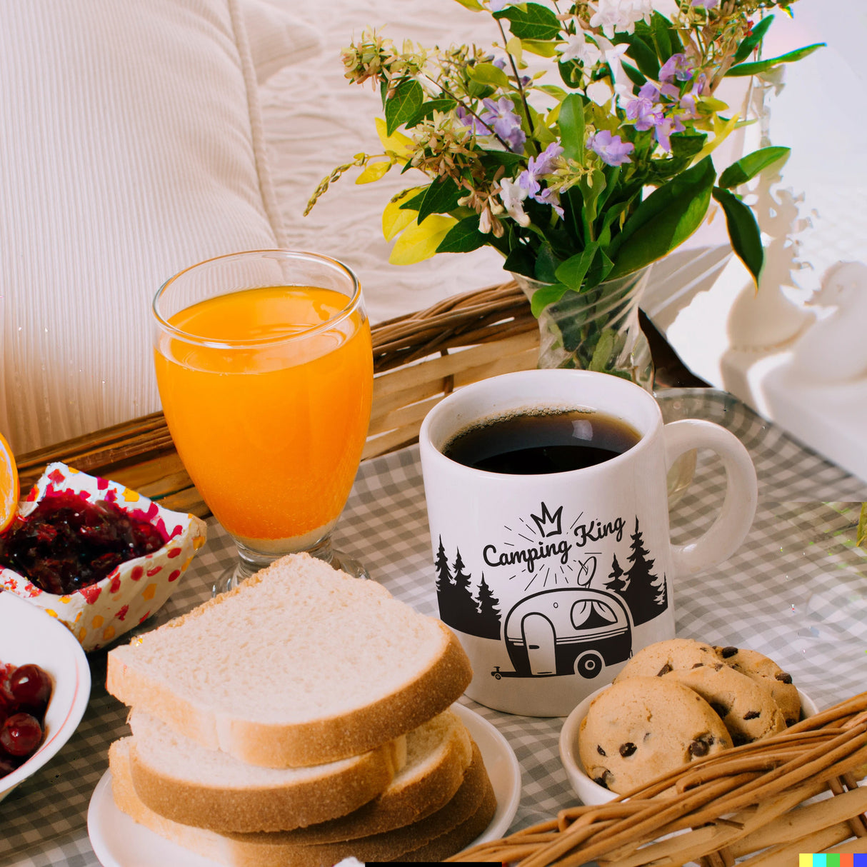 Camping King Kaffeebecher mit wunderschönen Reisemotiven