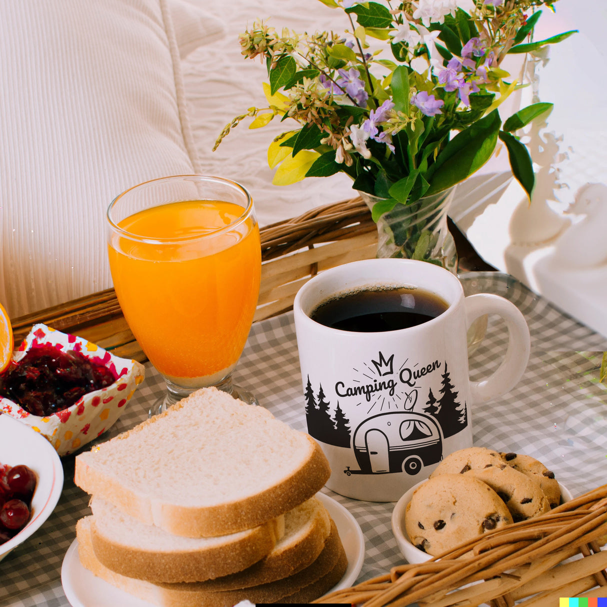 Camping Queen Kaffeebecher mit wunderschönen Reisemotiven