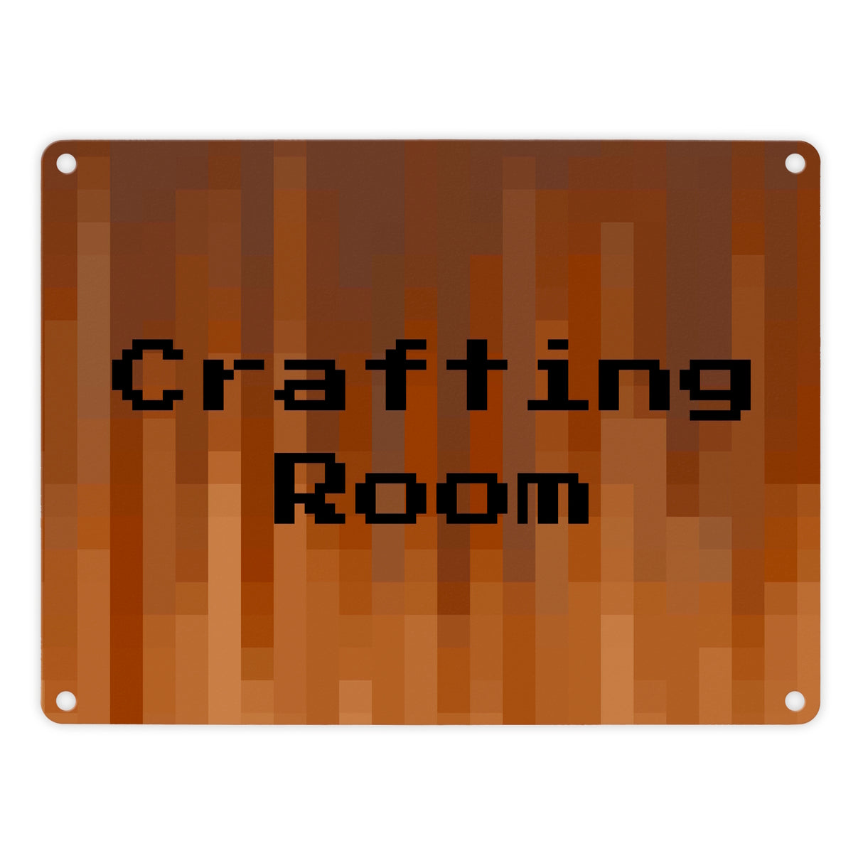Metallschild in 15x20 cm Pixelmotiv und Spruch: Crafting Room Pixel Art Zockerzimmer