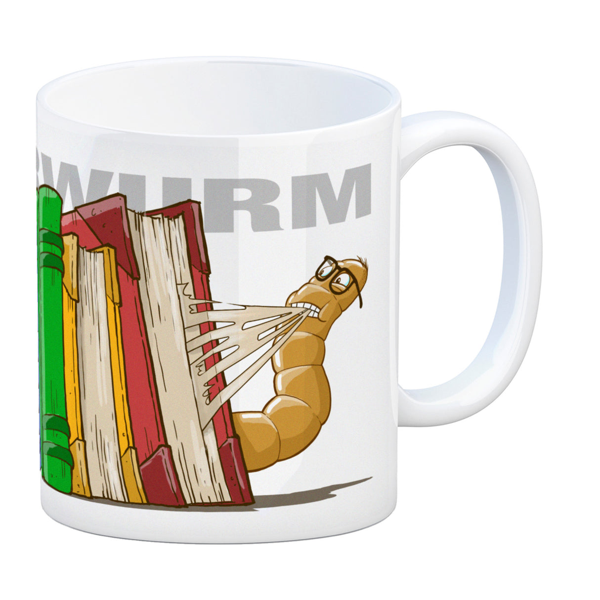 Kaffeebecher Bücherwurm für Bibliophile lesen schlau Lehrer alte Bücher