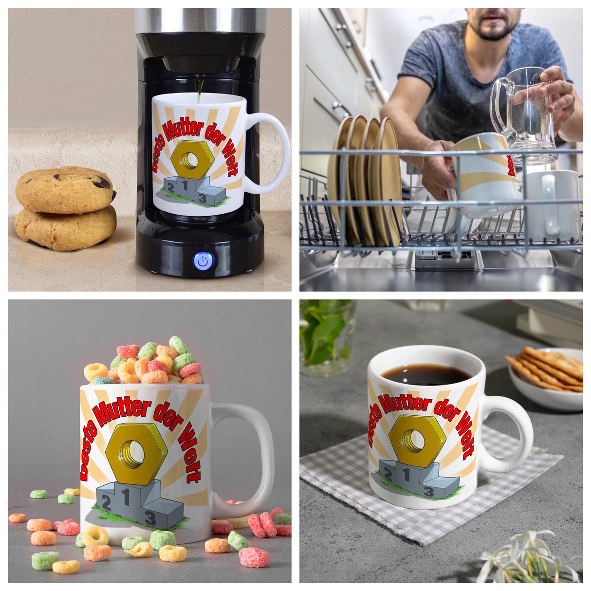 Kaffeebecher beste Mutter der Welt Geschenk zum Muttertag für Mama Handwerk
