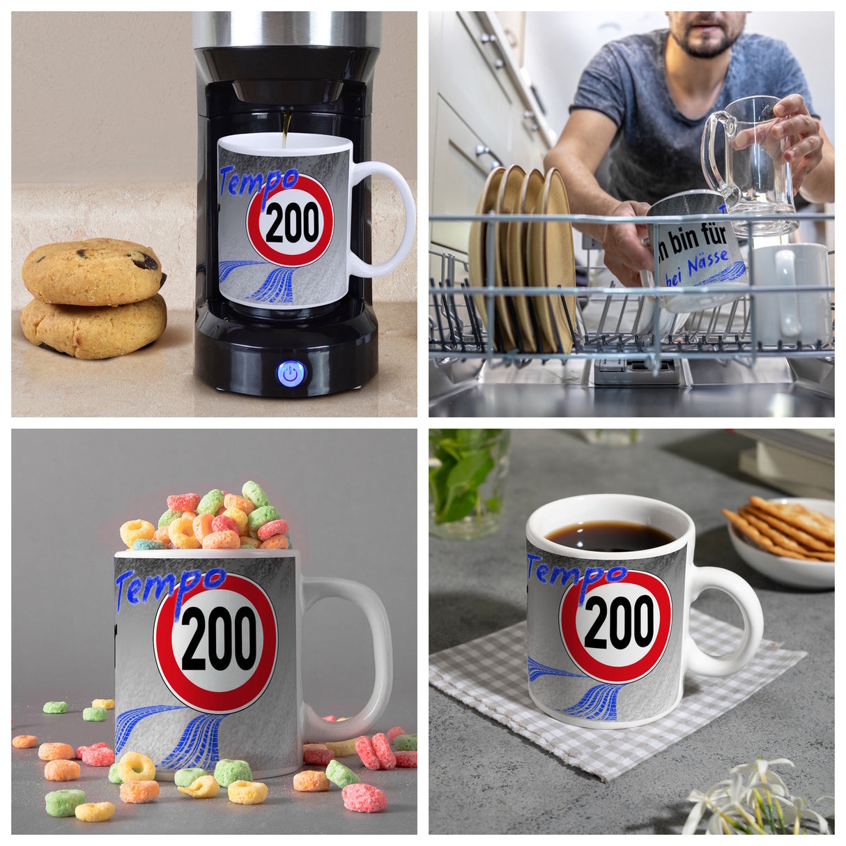 Kaffeebecher gegen Tempolimit - für 200 km/h bei Nässe auf Autobahn