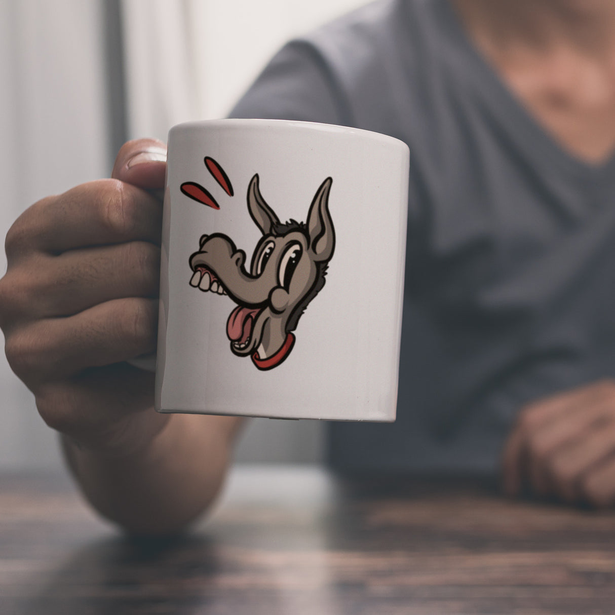 Kaffeebecher mit Spruch - Ich brauche keinen Therapeuten. Ich hab ja meine Esel