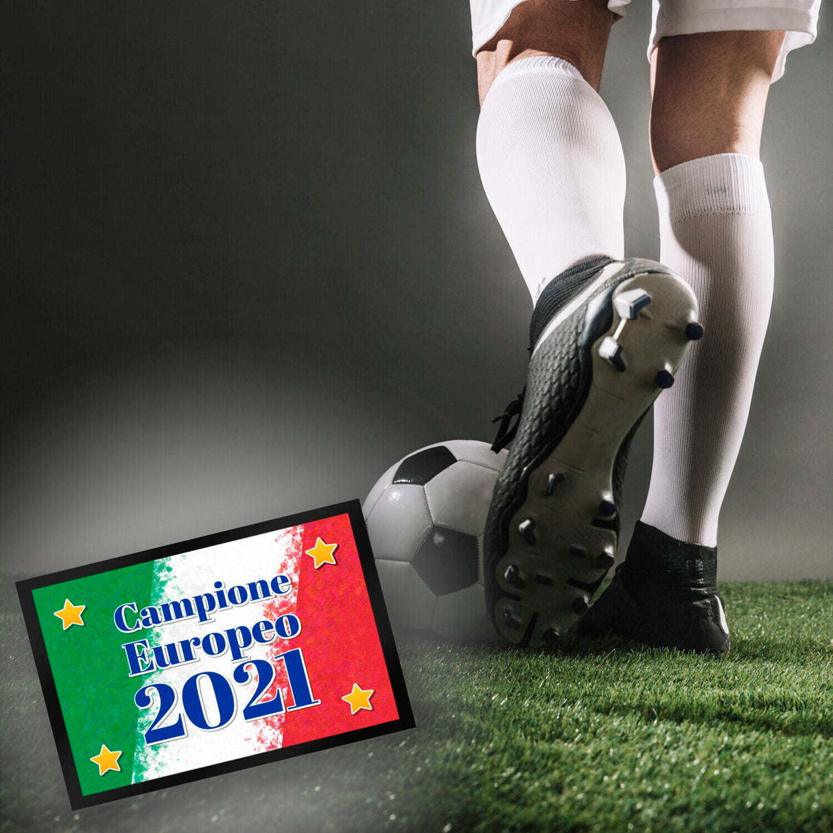Fußmatte italienisches Motiv und Spruch - Campione Europeo 2021 Italien Flagge