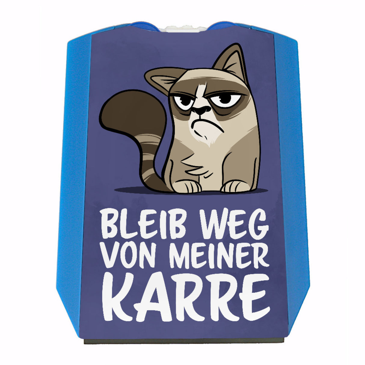 Bleib weg von meiner Karre Parkscheibe mit Katze mit 2 Einkaufswagenchips