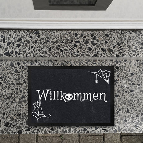 Willkommen Halloween Fußmatte mit grusligen Motiven