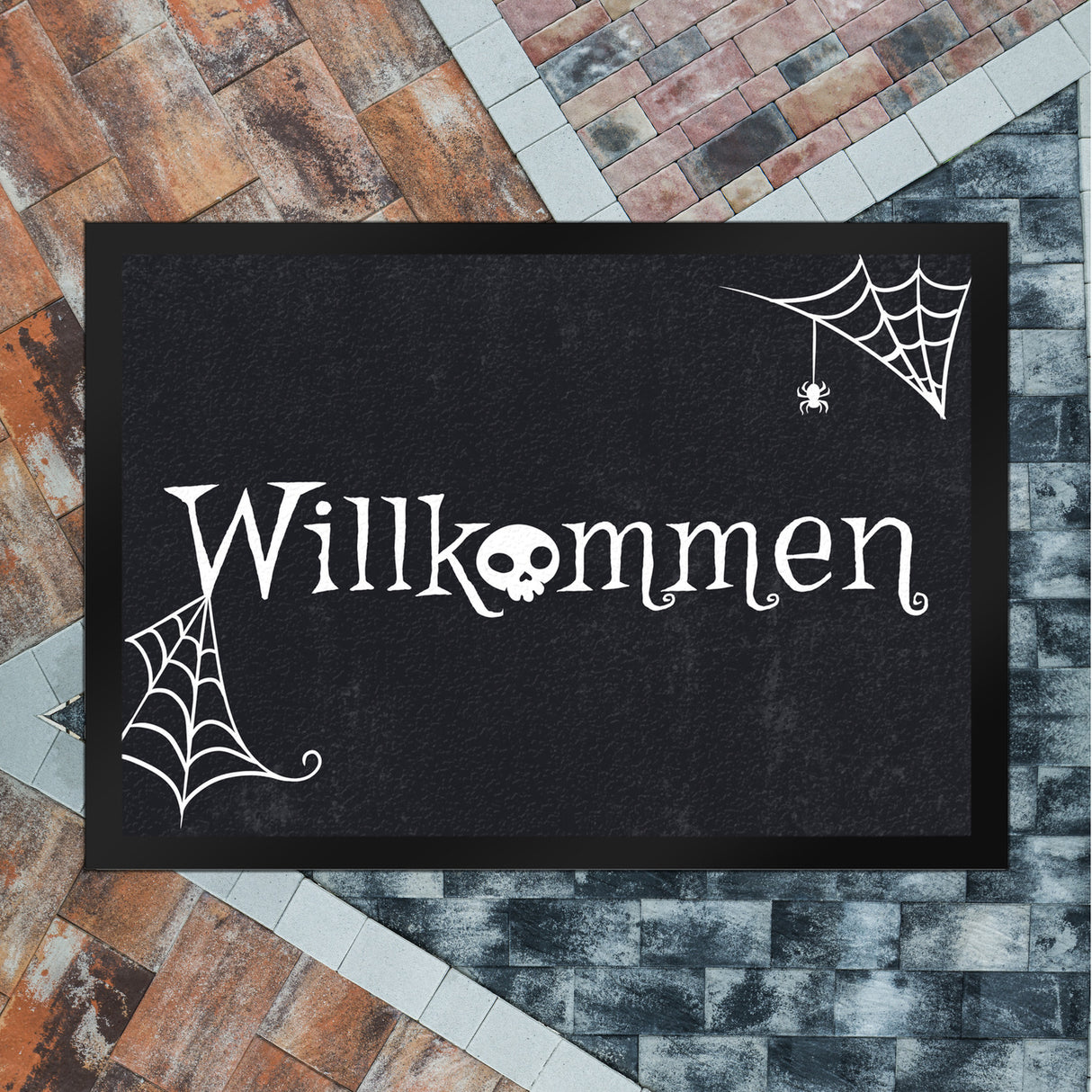Willkommen Halloween Fußmatte mit grusligen Motiven