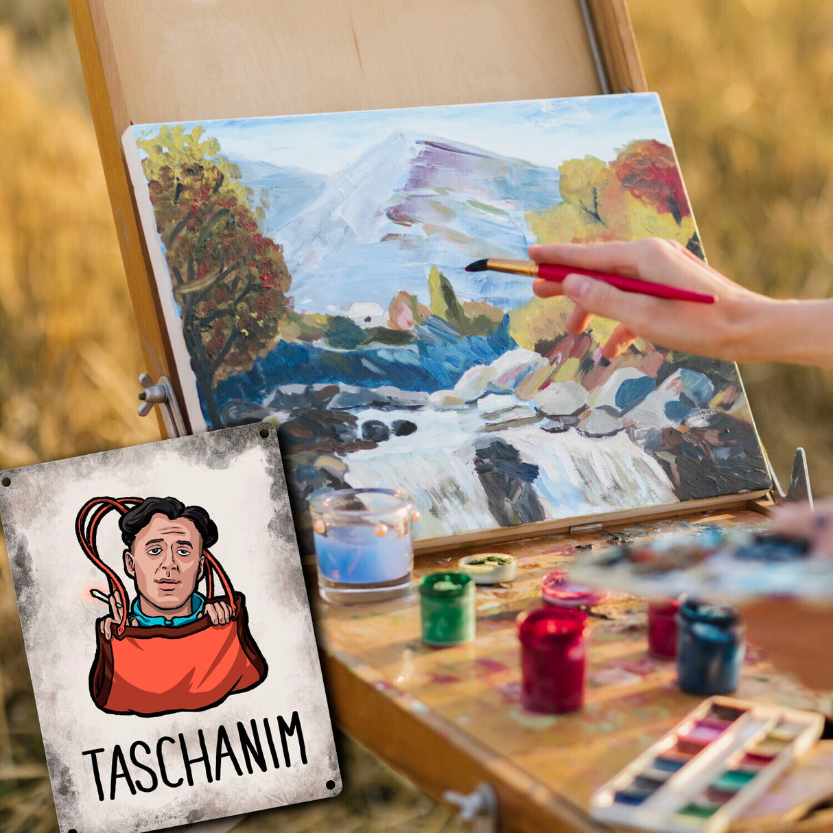 Rapper-Wortspiel Metallschild Taschanim Dekoschild für einen Rap-Fan